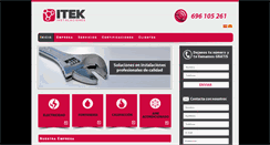 Desktop Screenshot of itek-instalaciones.com
