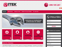 Tablet Screenshot of itek-instalaciones.com